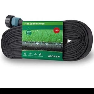 JOOSEN Soaker Hose 25ft 1/2" Flat Double Layer Consistent Drip Hose Saving water